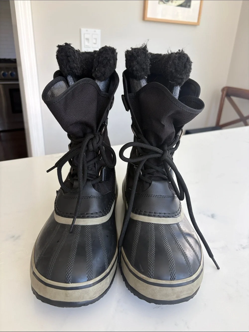 Sorel Mens Black Waterproof Insulated Snow Boots